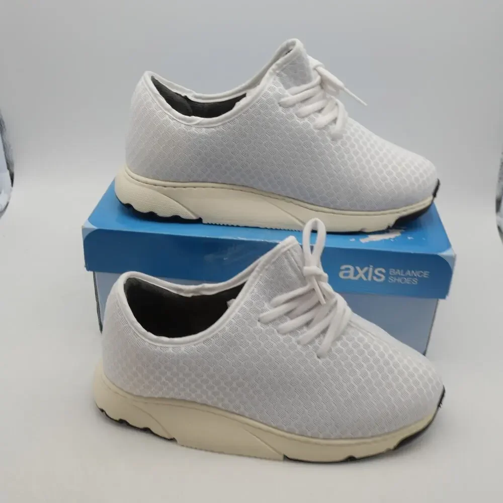 NEW Axis Balance Stabilized Walking Shoes Hammacher Schlemmer Size 5.5 White